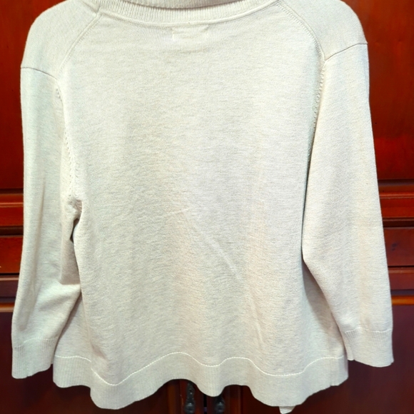 🆕Eclectic Studios 🤎Cardigan XL Draped Open Front Knit 3/4 Sleeve Sweater NWT - Picture 7 of 9